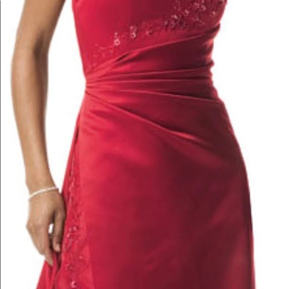 David’s Bridal Copper Brown Strappless Bridesmaid Wedding Dress Prom Size 14 - Picture 3 of 11